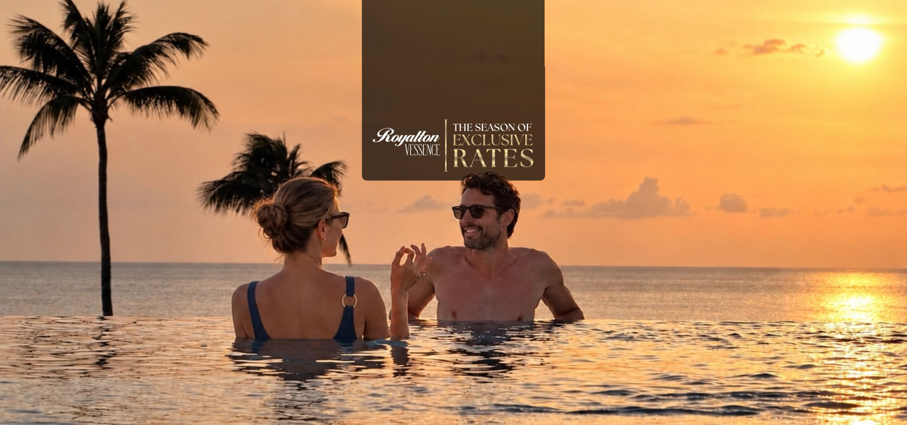 a man and woman in a pool