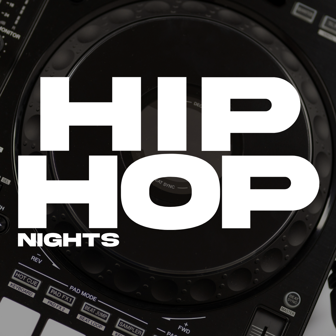 a black dj mixer with white text