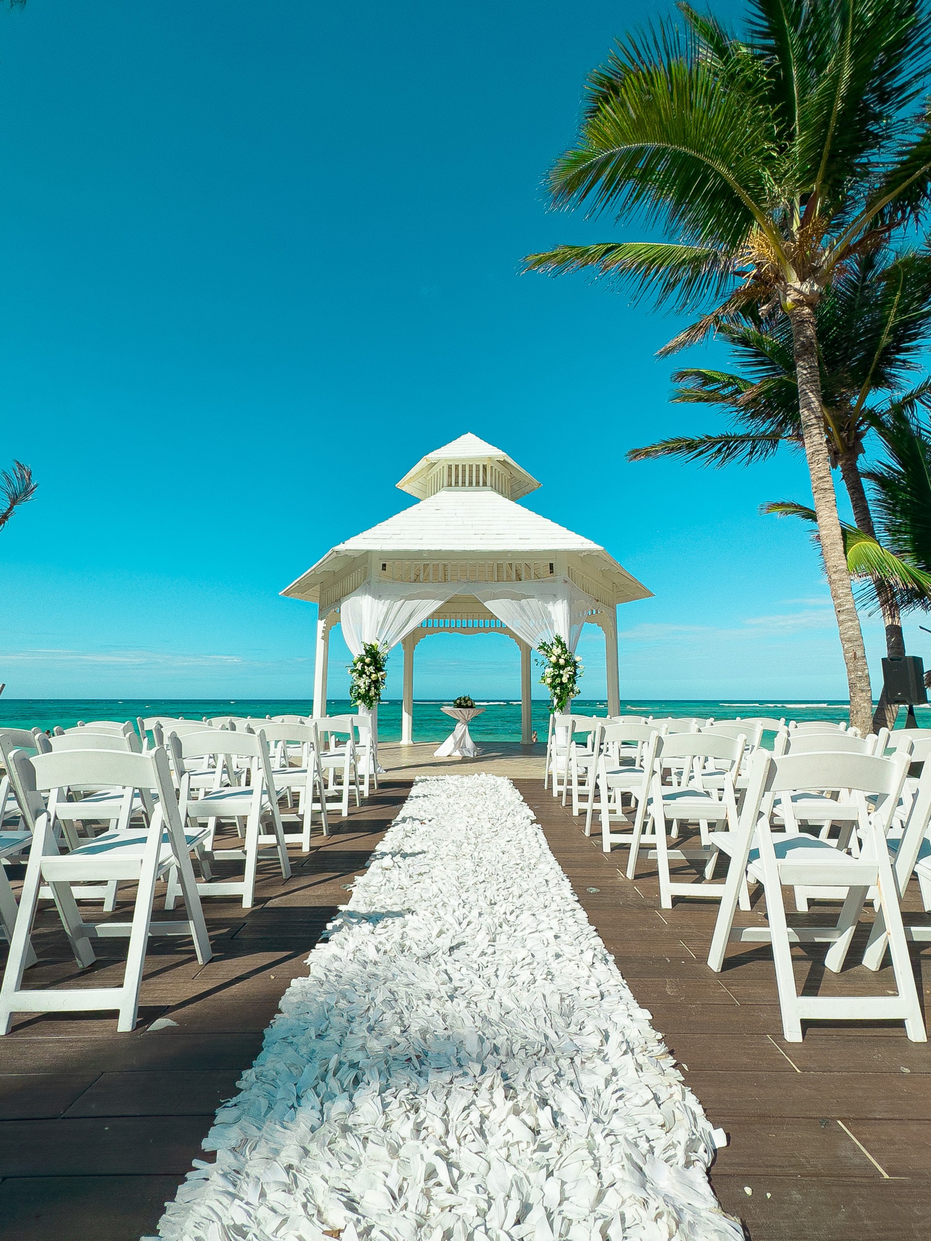 a wedding ceremony on the beach