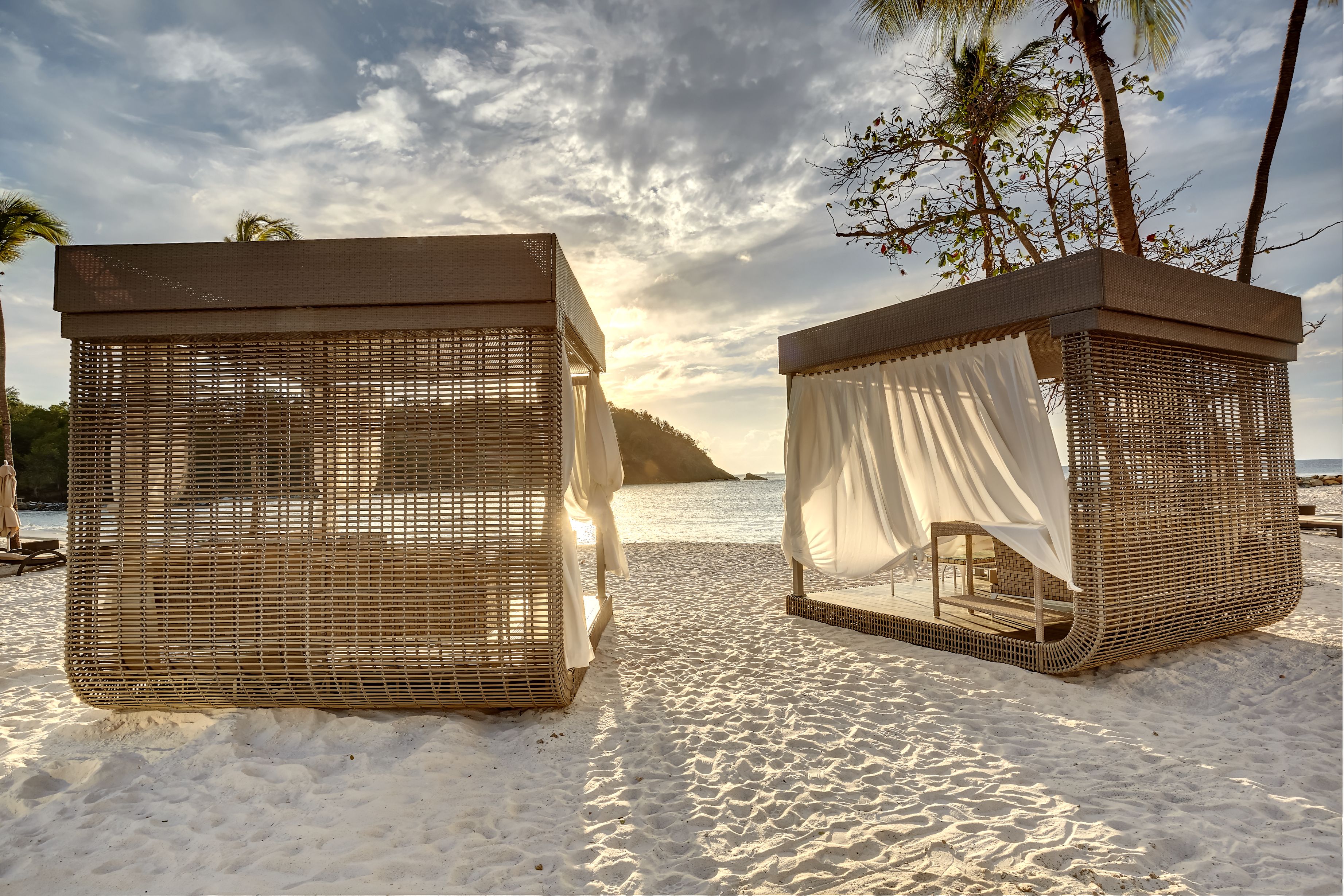 Beachfront lounge at Hideaway at Royalton Saint Lucia