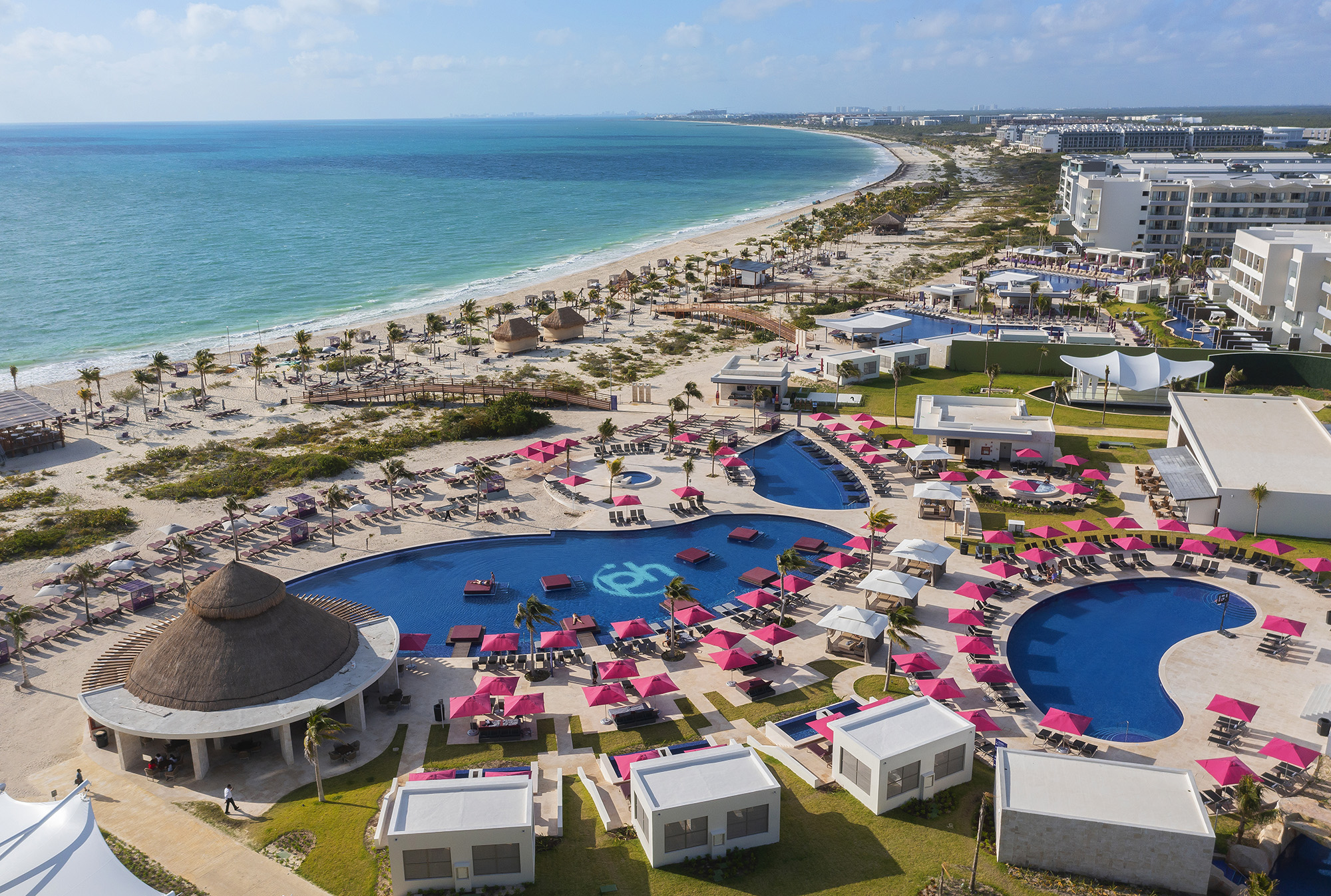 a swimming pool and a beach