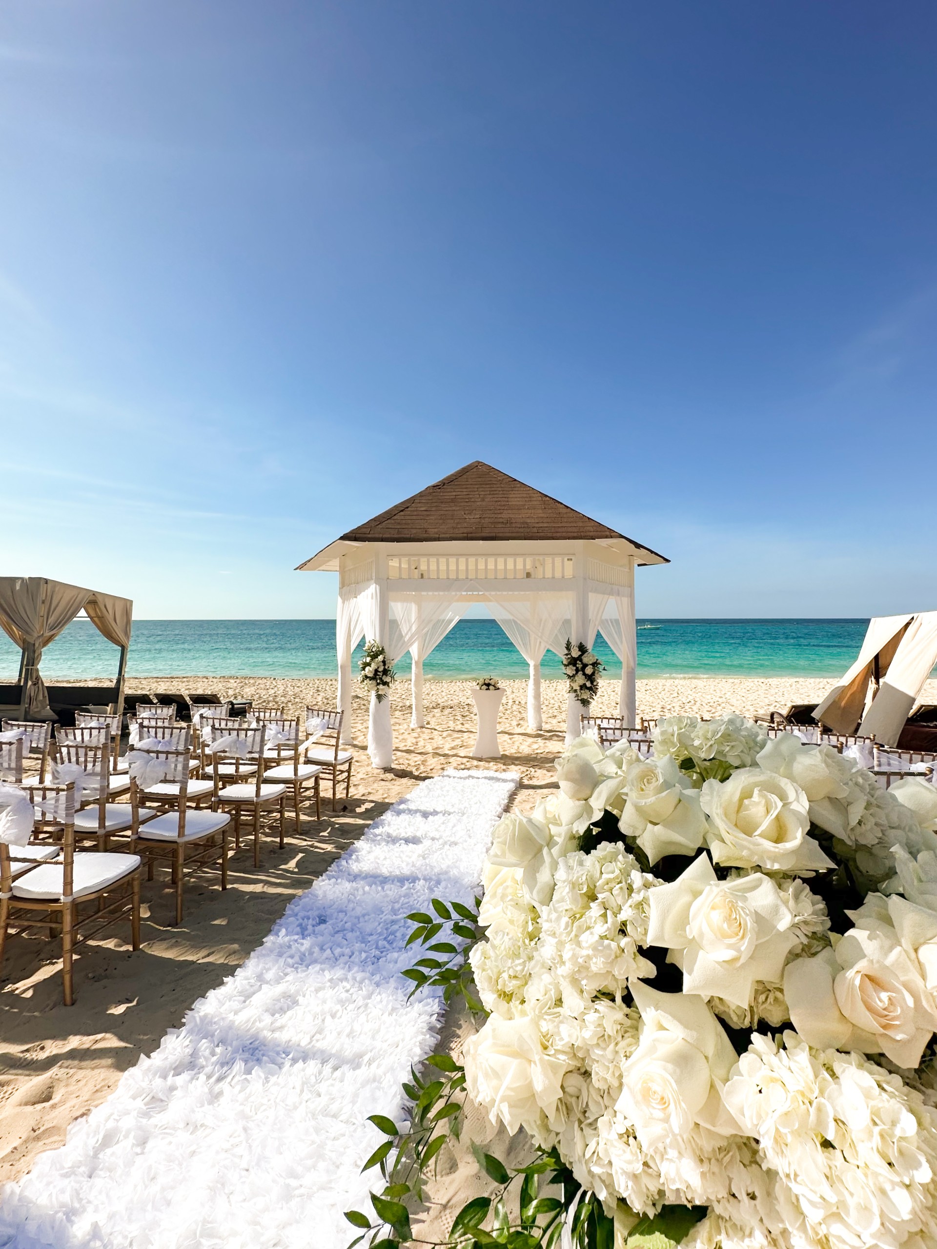 a wedding ceremony on a beach