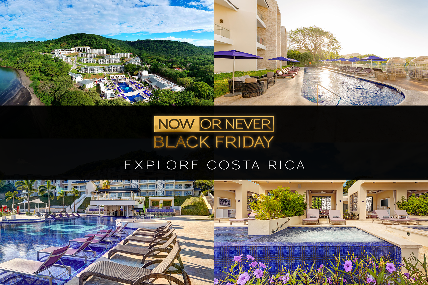 a collage of a resort