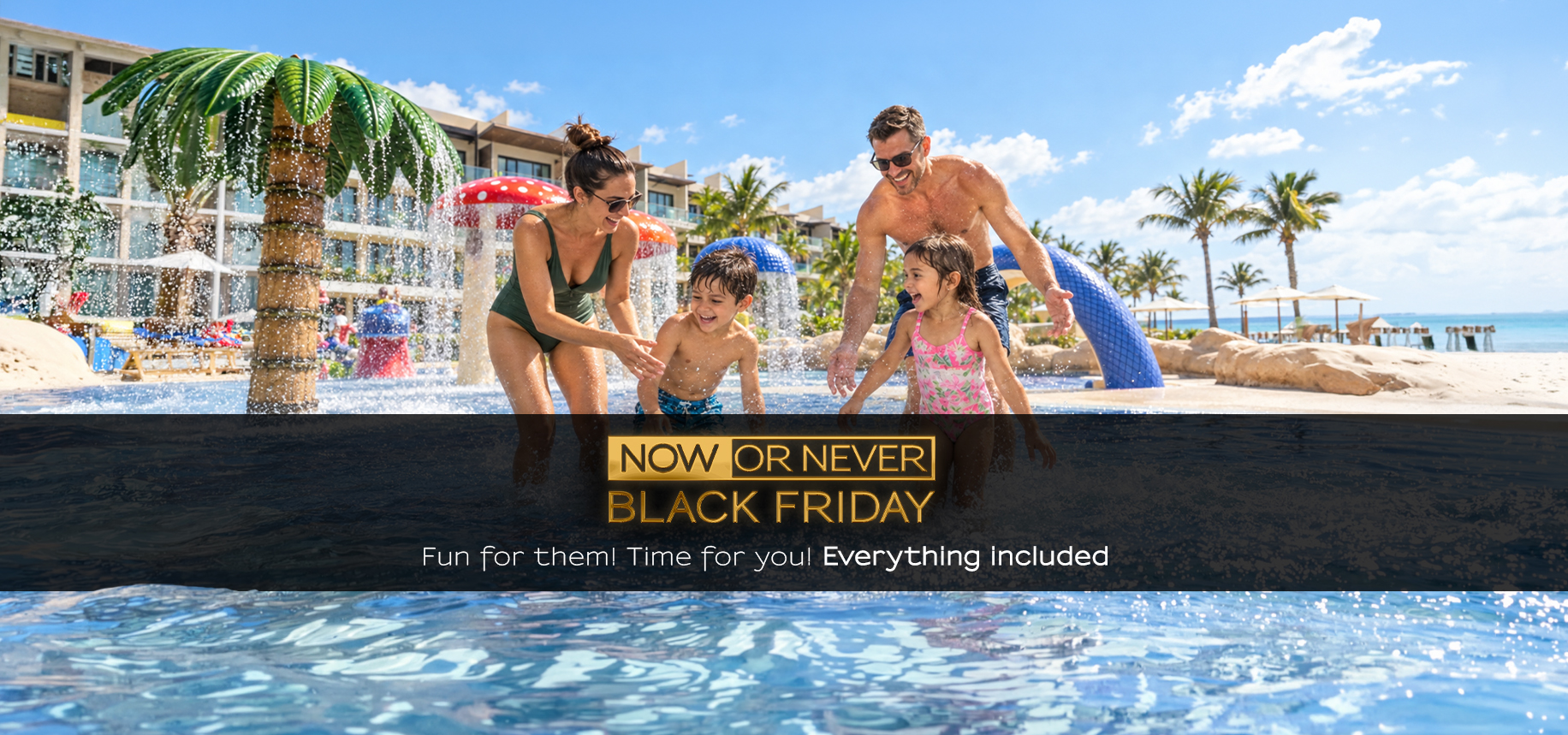 a group of people in a pool