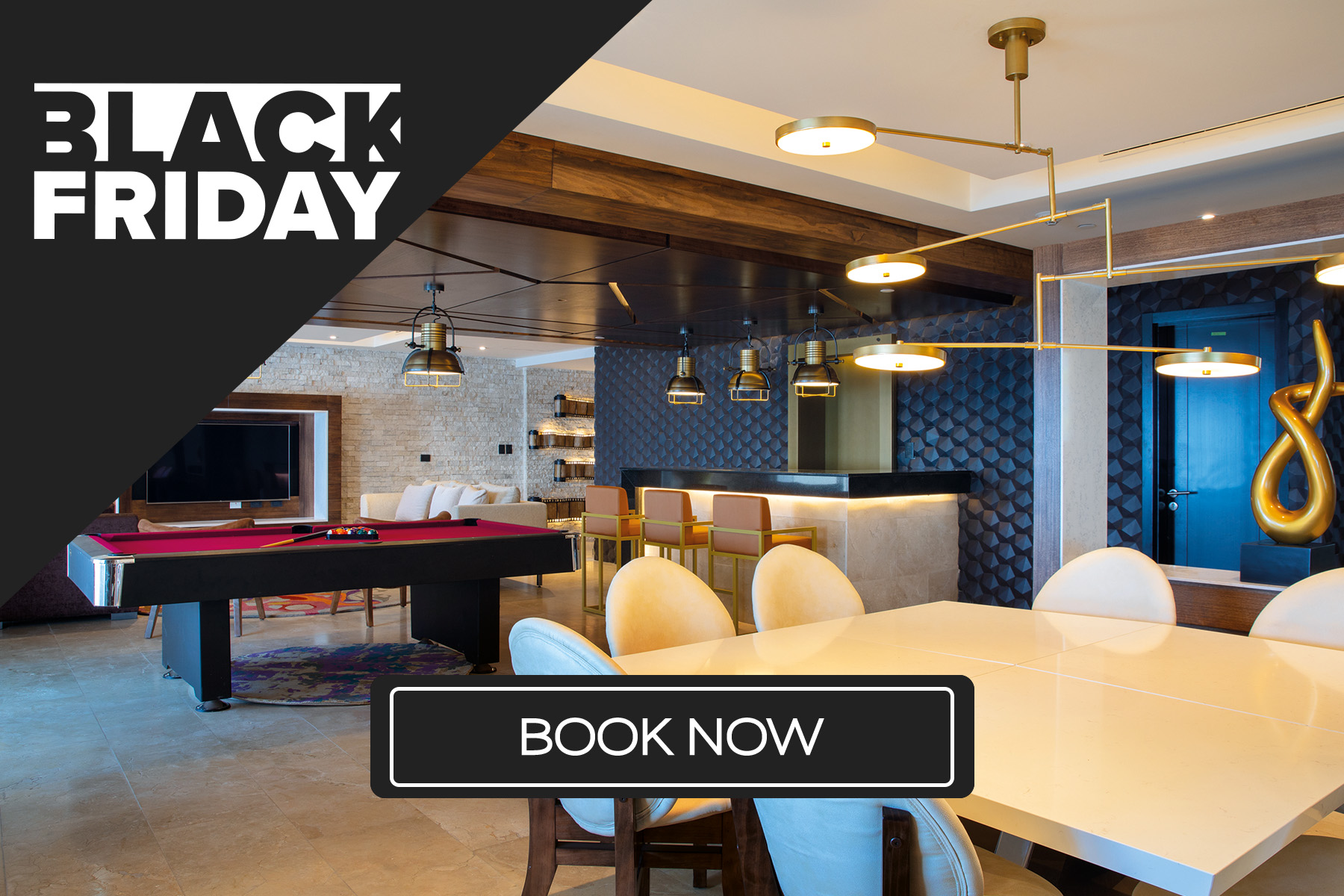 a room with a pool table and a tv