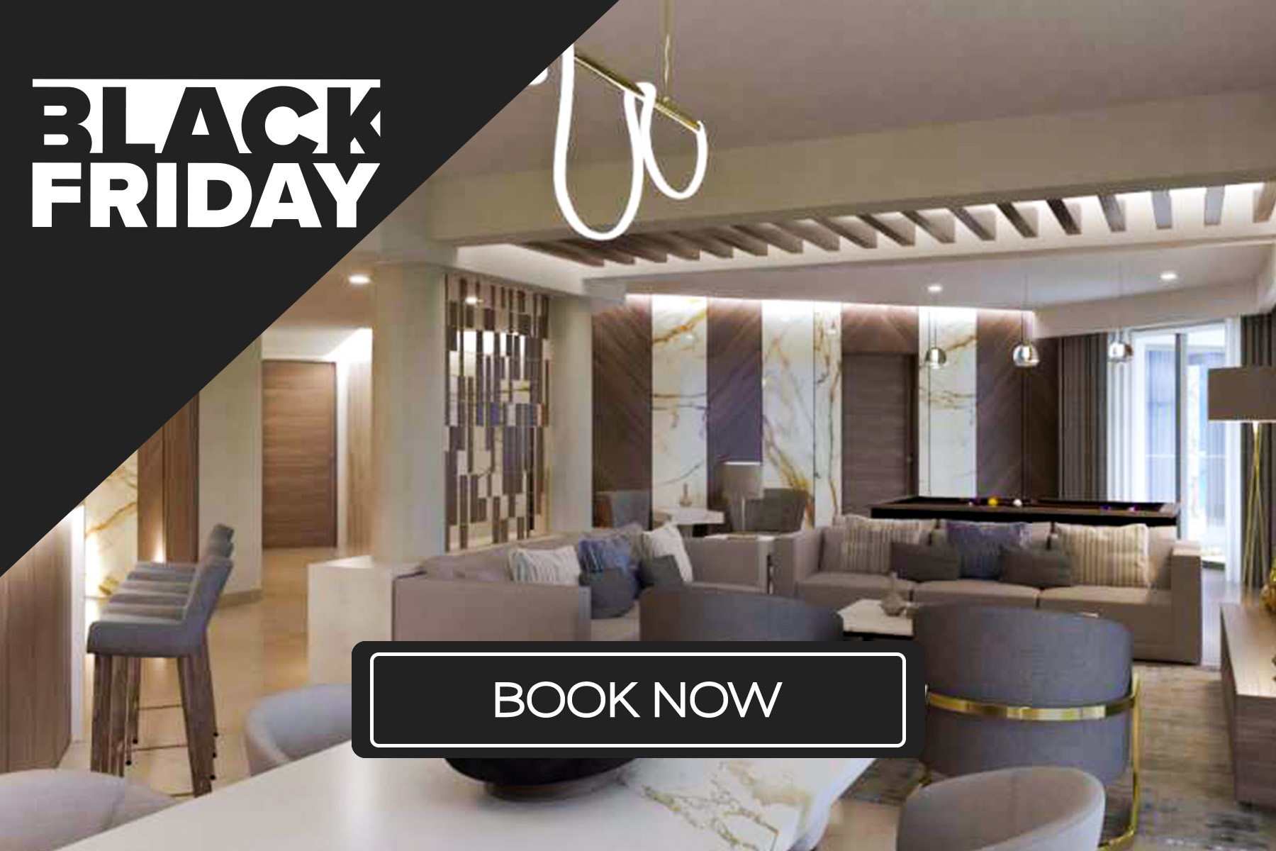 a room with a fireplace and a bar