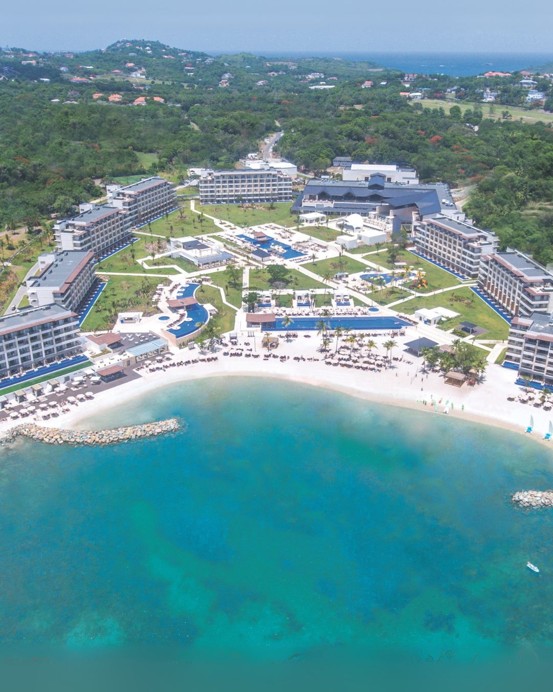 a aerial view of a resort