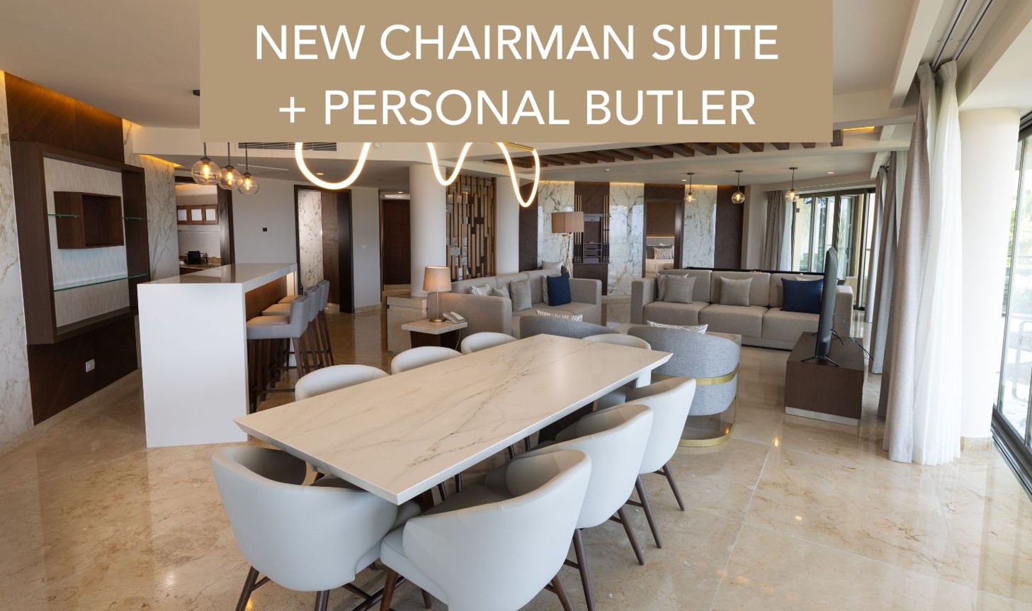 a room with a table and chairs