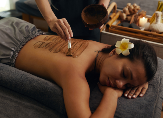a woman getting a massage