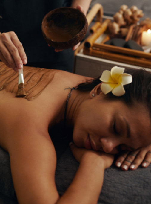 a woman getting a massage