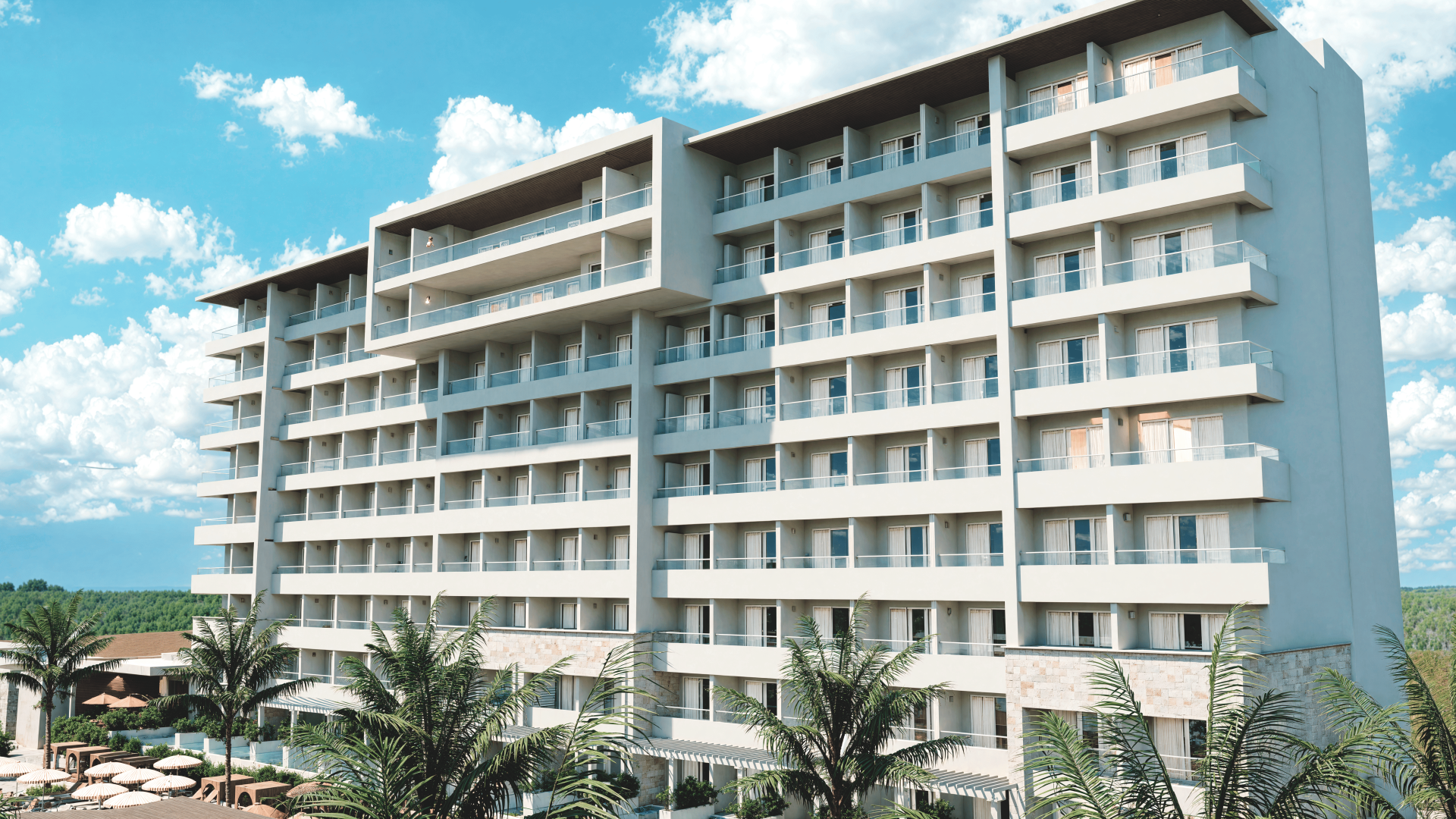 a building with many balconies
