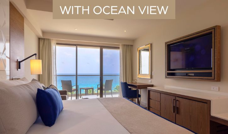 a room with a television and a large bed