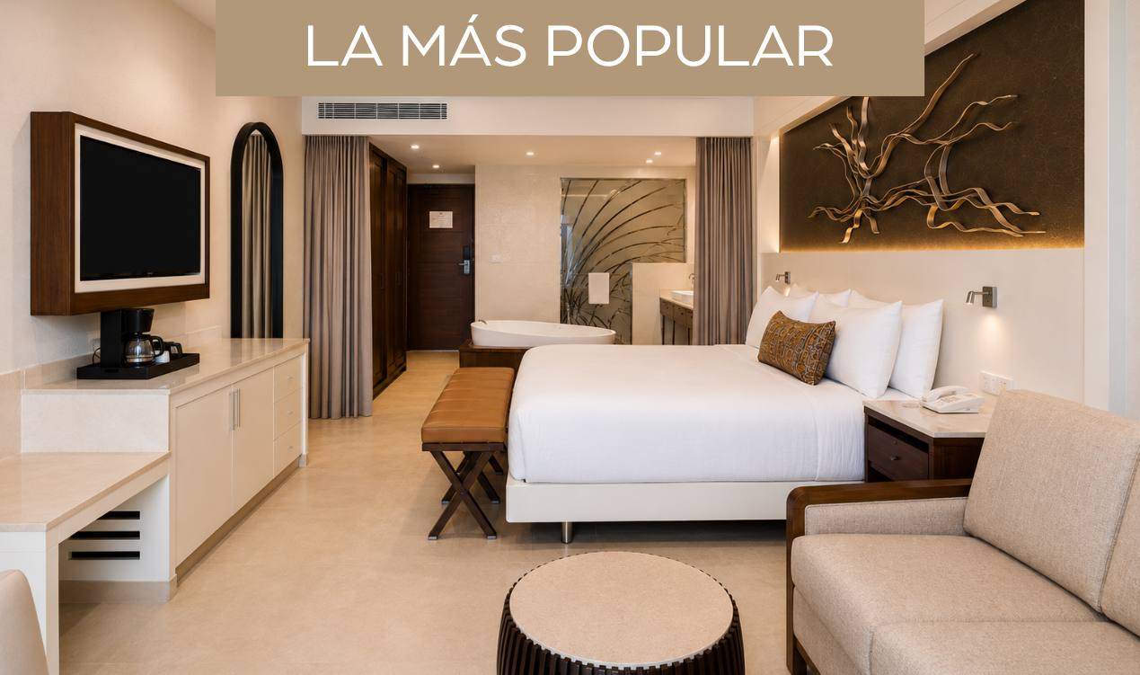 a bedroom with a bed and a tub
