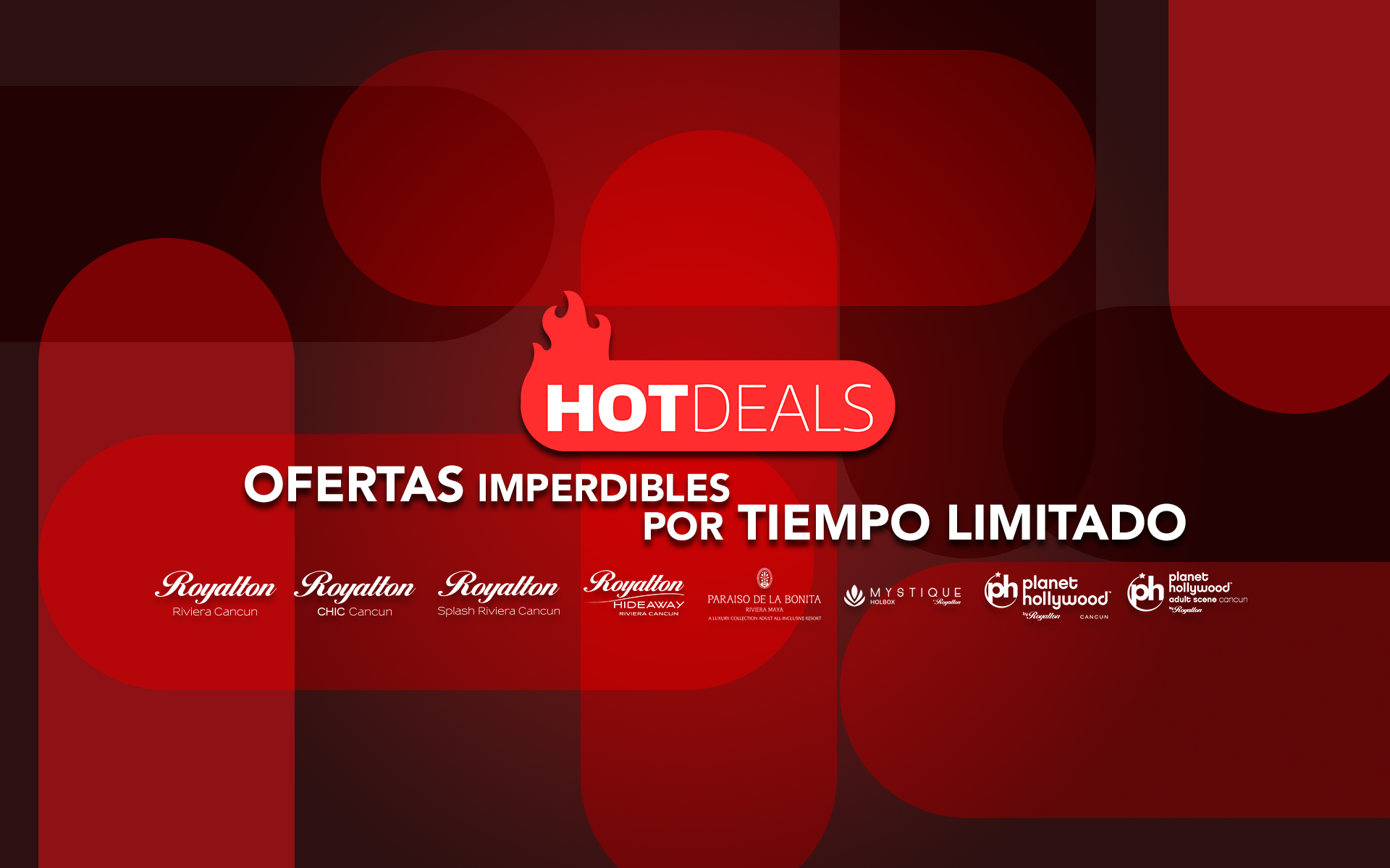 a red and white advertisement