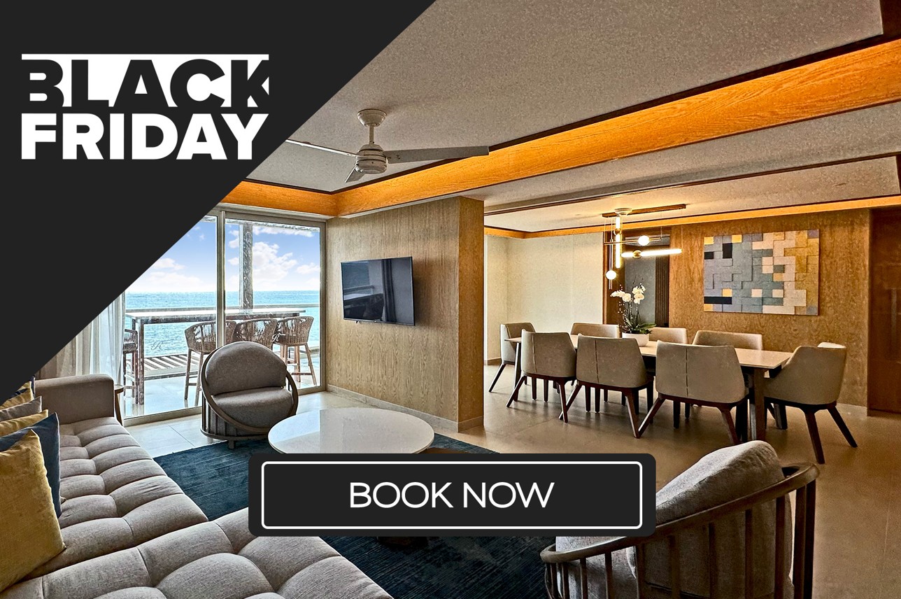 a room with a table and chairs