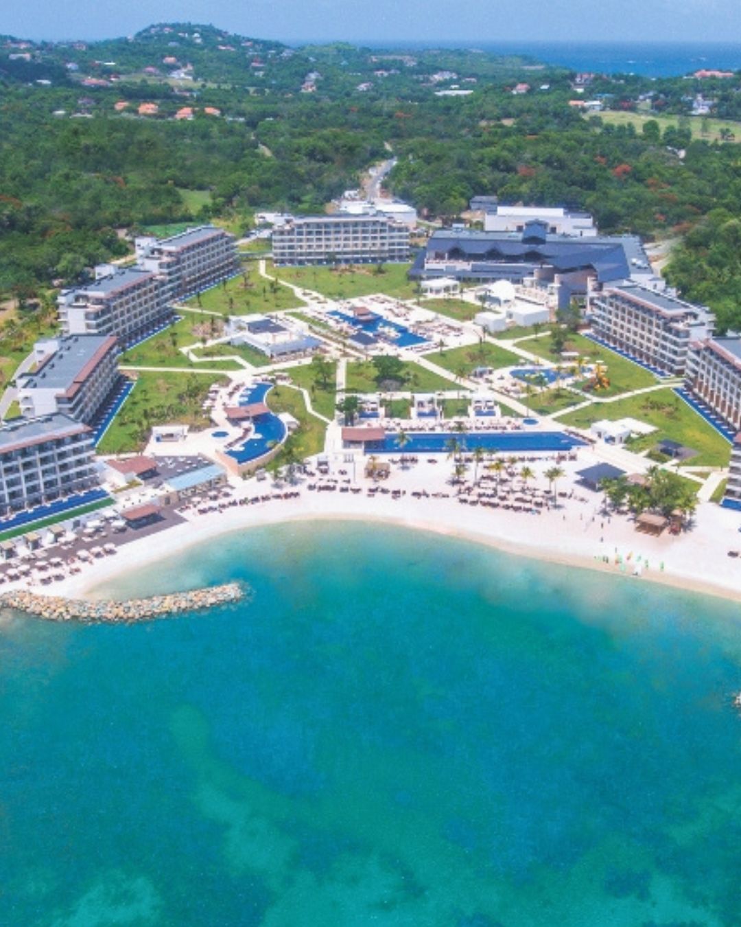 a aerial view of a resort