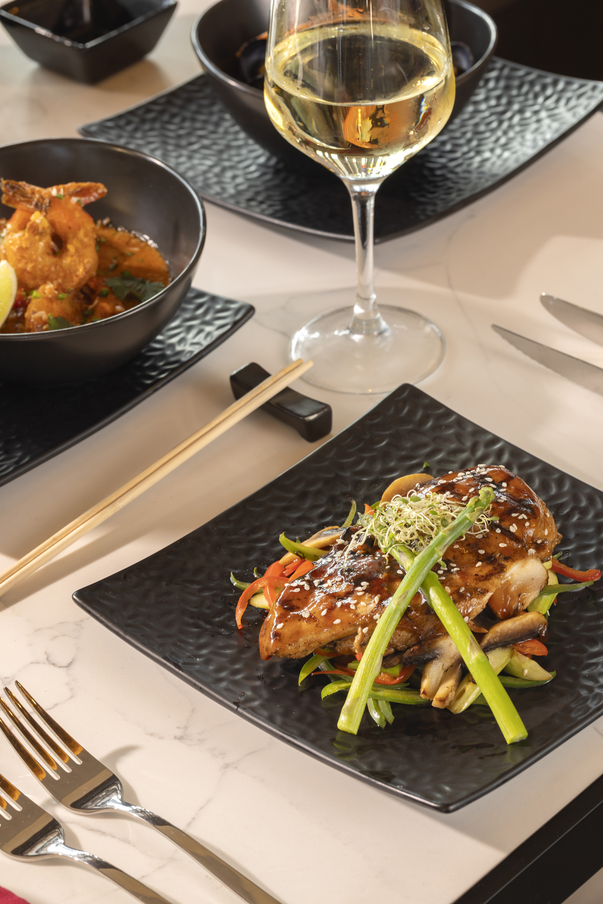 a plate of food on a table