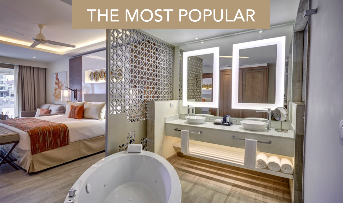 a bathroom with a bed and a tub