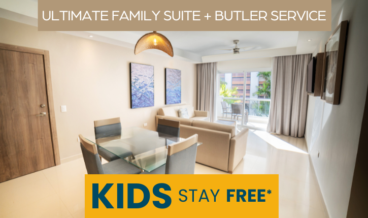 a room with a table and chairs