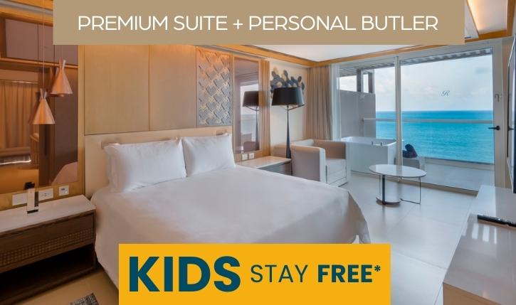 a hotel room with a bed and a tub