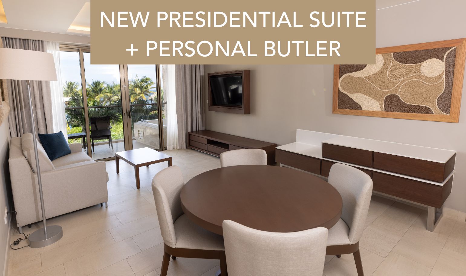 a room with a table and chairs