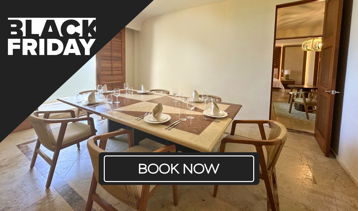 a table with chairs and napkins in a room