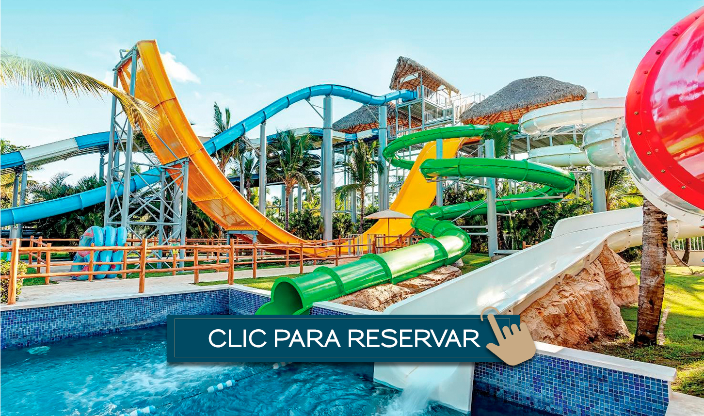 a water park with a slide