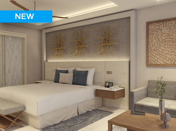 a room with a bed and a couch