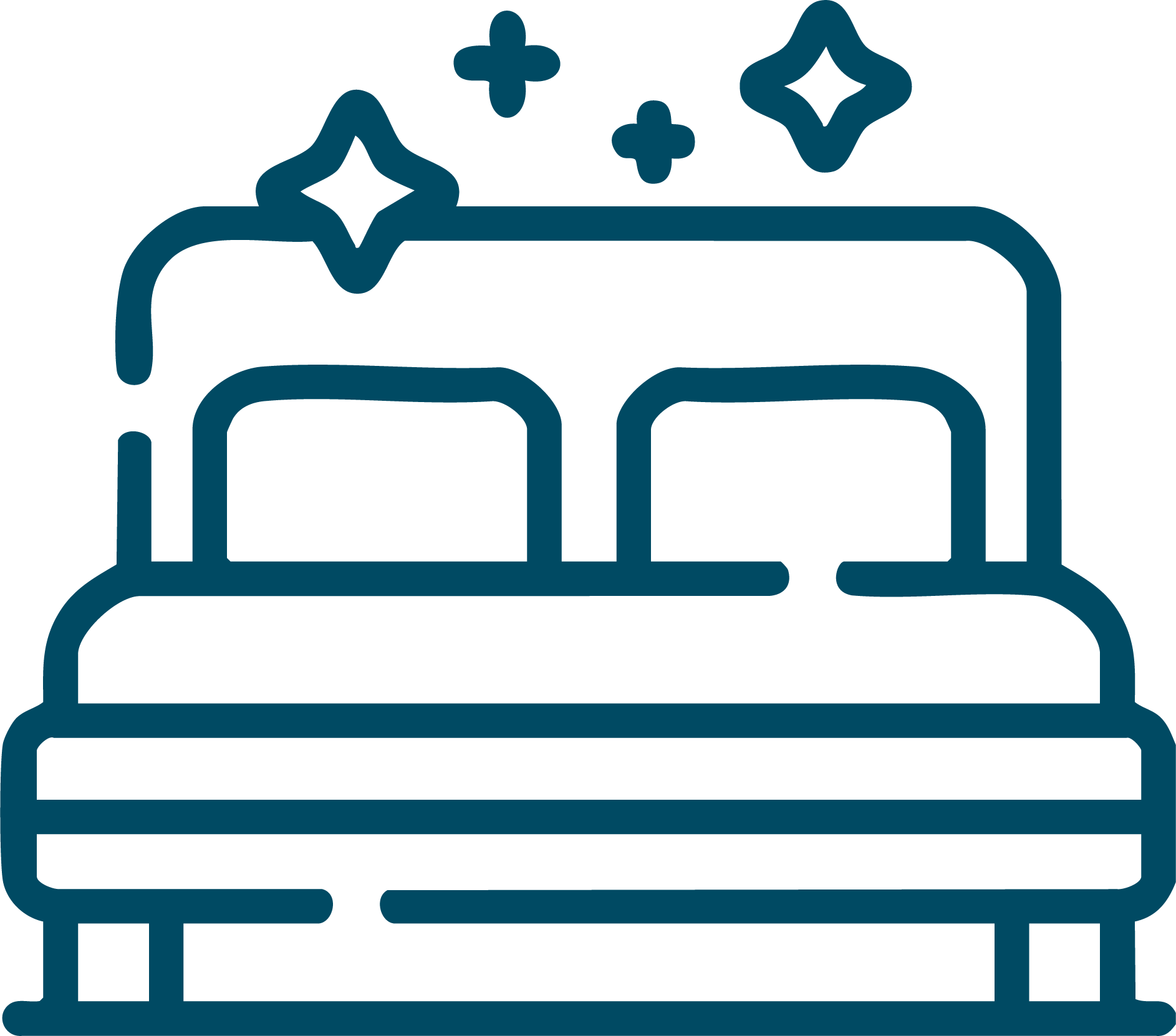 Modern, well-appointed suites icon