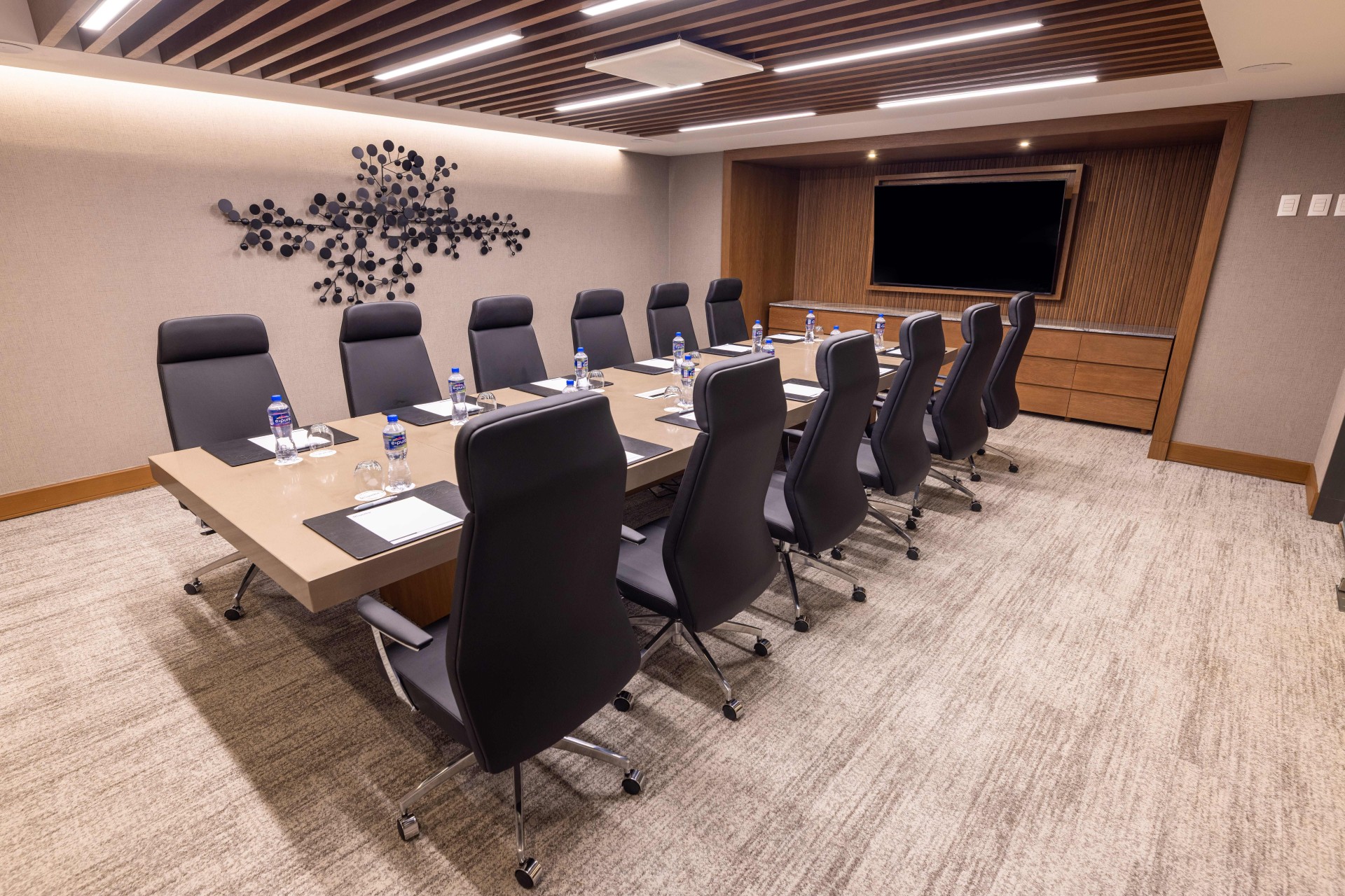 a conference room with chairs and a table