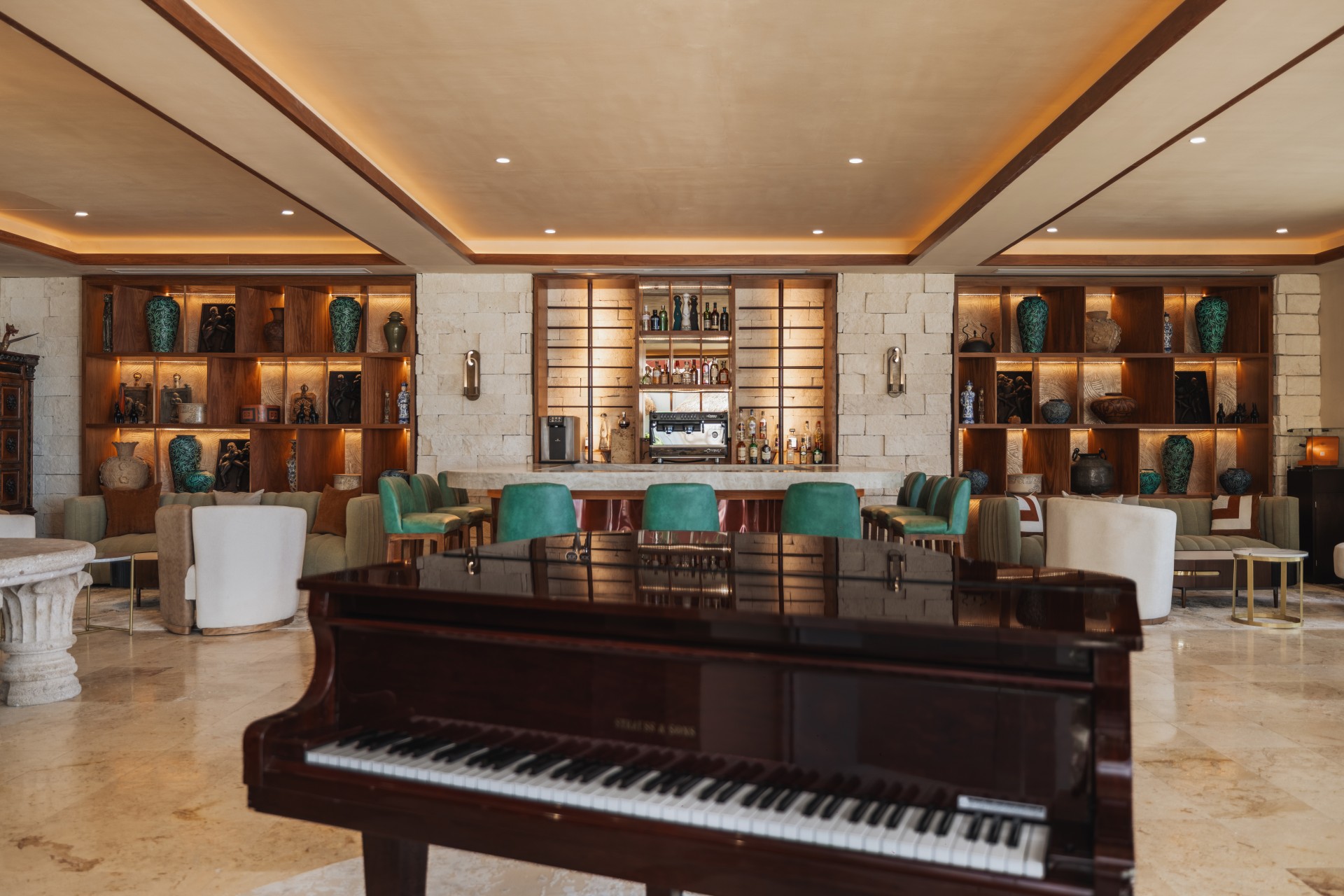 a piano in a room
