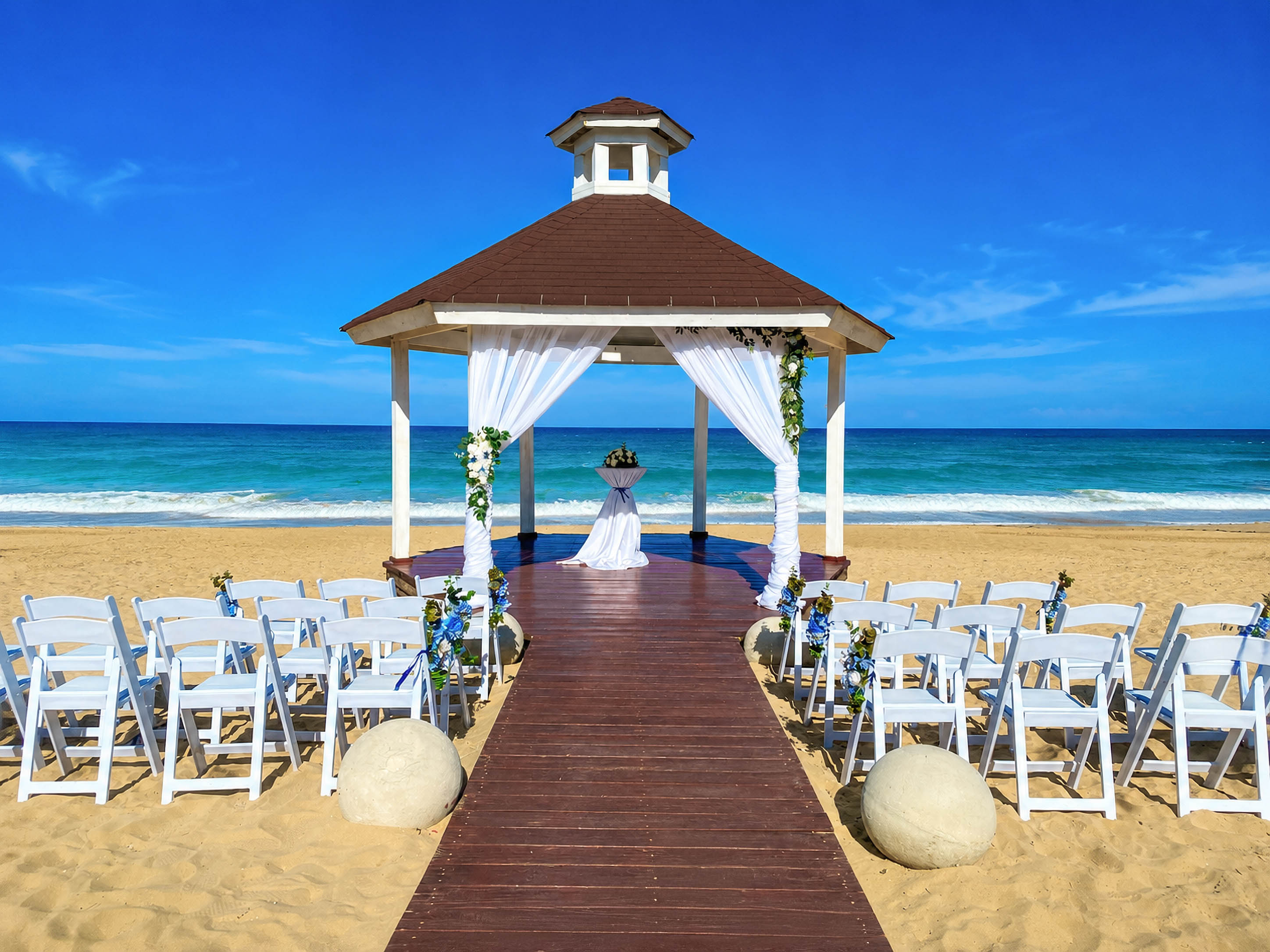 a wedding ceremony on a beach