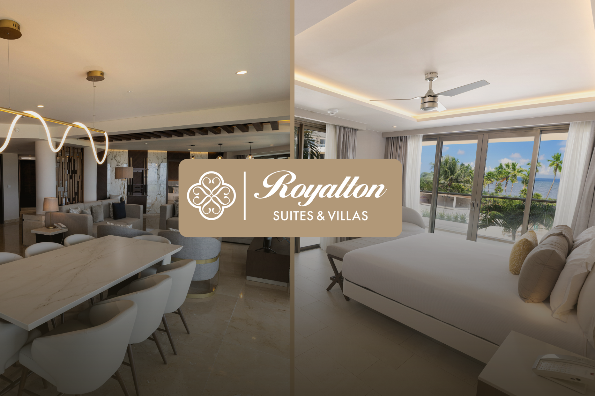 a collage of a hotel room