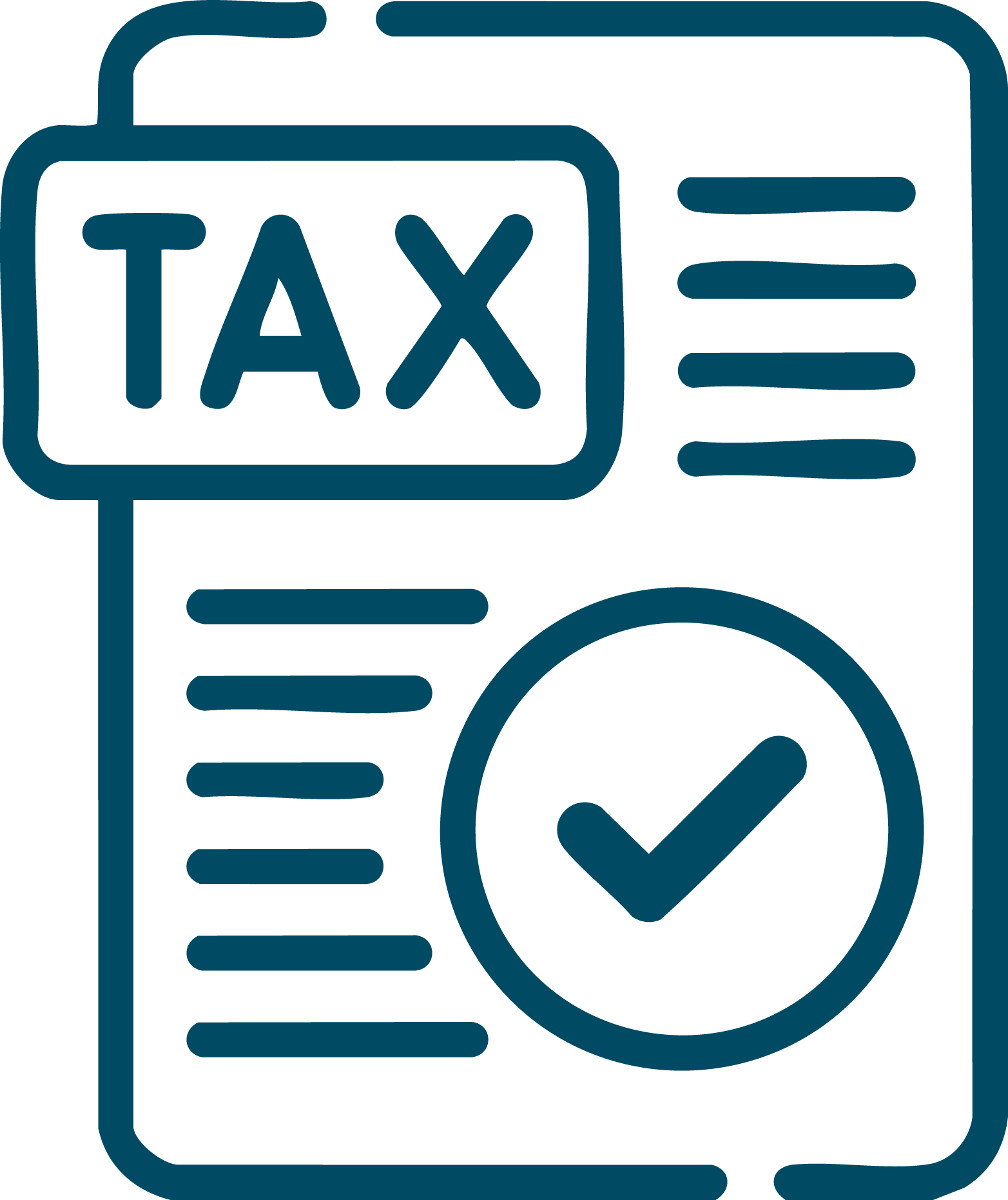 Taxes & gratuities included icon