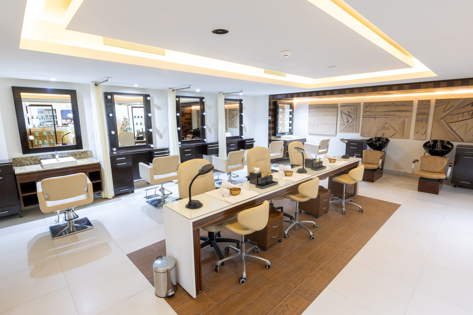 a room with chairs and tables