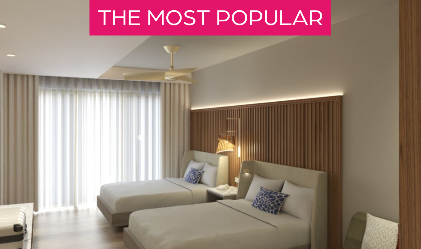 a room with two beds