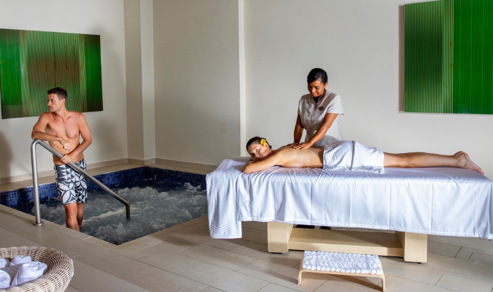 a woman getting a massage
