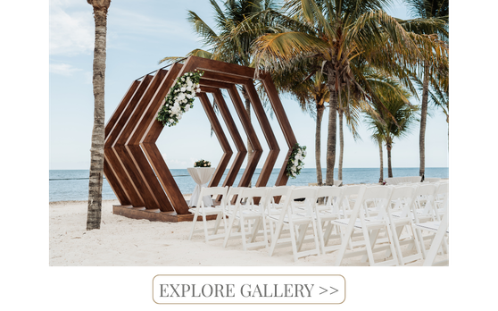 a beach wedding set up