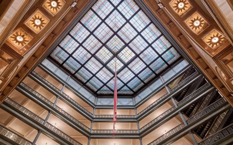 a building with a skylight