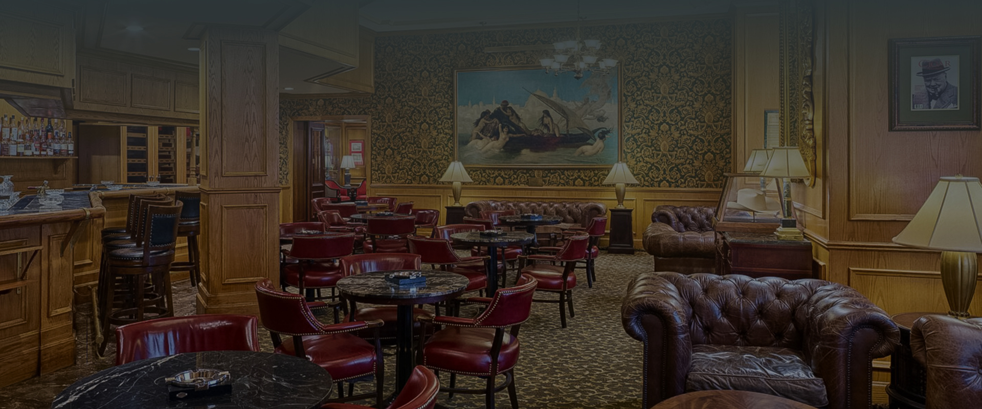 a room with tables and chairs