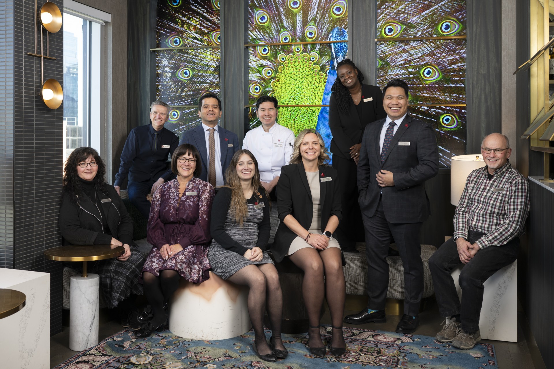 a group of people posing for a photo