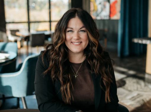 a woman smiling at camera