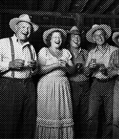 a group of people wearing cowboy hats