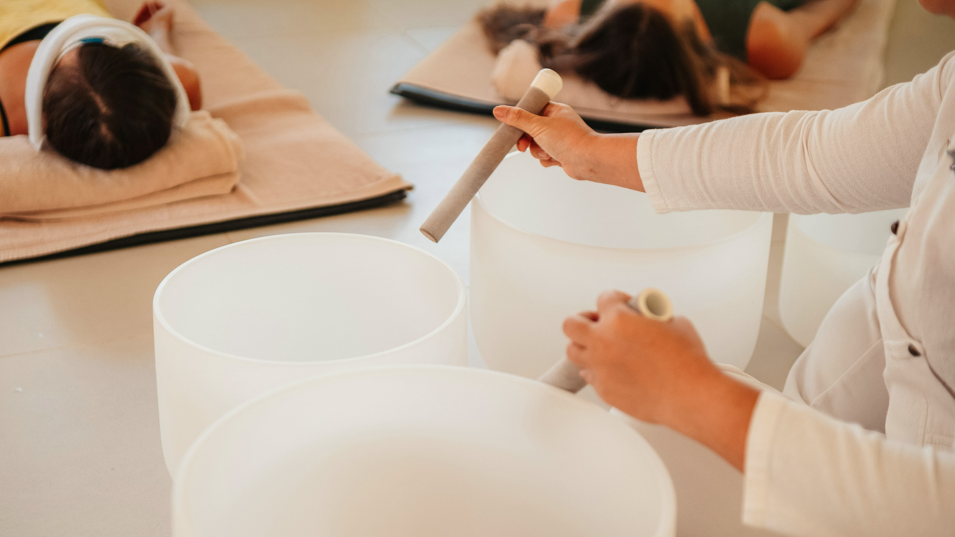 a person holding a stick