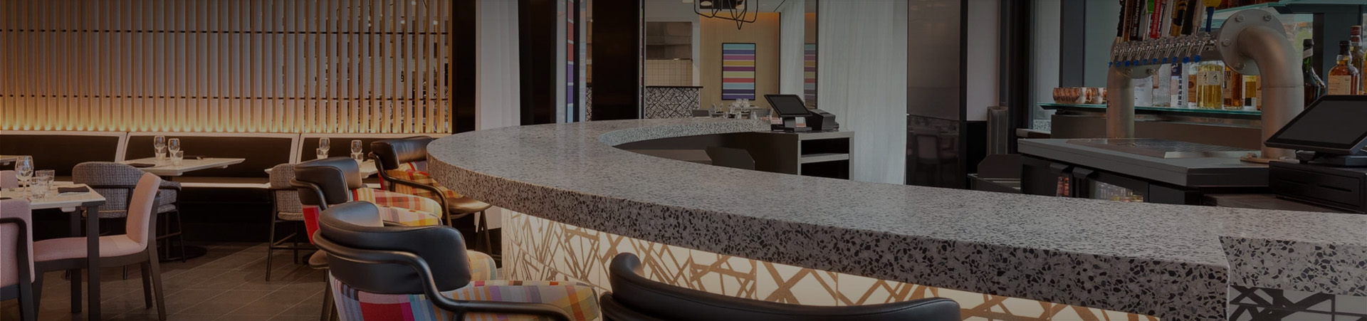 a counter in a room
