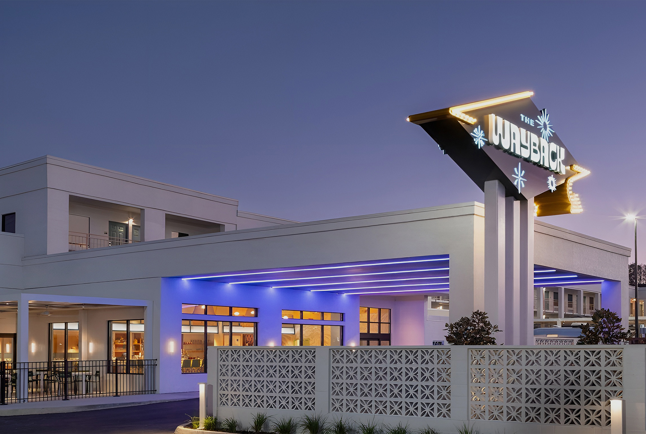 a building with a sign on it